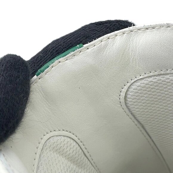 LOUIS VUITTON Tattoo Line Sneakers Size 8.5 Leather White/Green - Picture 7 of 16